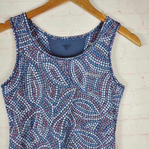 COLUMBIA Sleeveless PFG OMNI-FREEZE UPF 50 Freezer III Dress XS Blue Pink Mosaic - Picture 5 of 11